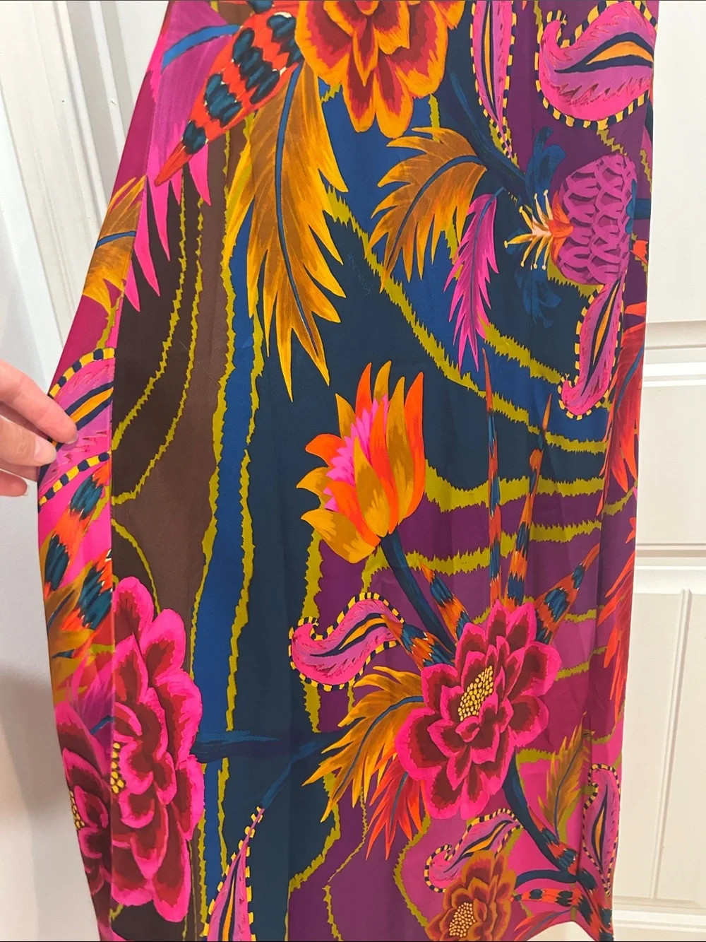 FARM Rio Fuchsia & Navy Tropical Floral Maxi Dress - Picture 3 of 9